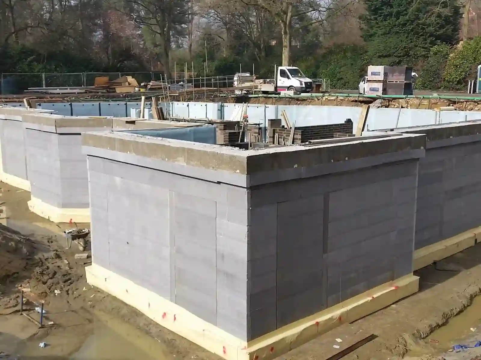 New-build reinforced concrete basement in Northern England